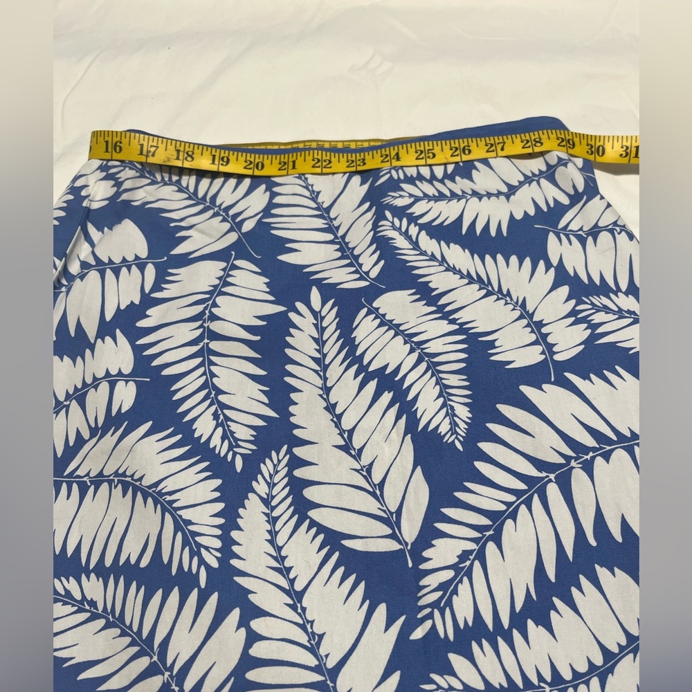 BODEN Women’s Blue Purple & White Leaf Print 100%Cotton A-Line Skirt Size US 6P - Picture 10 of 11